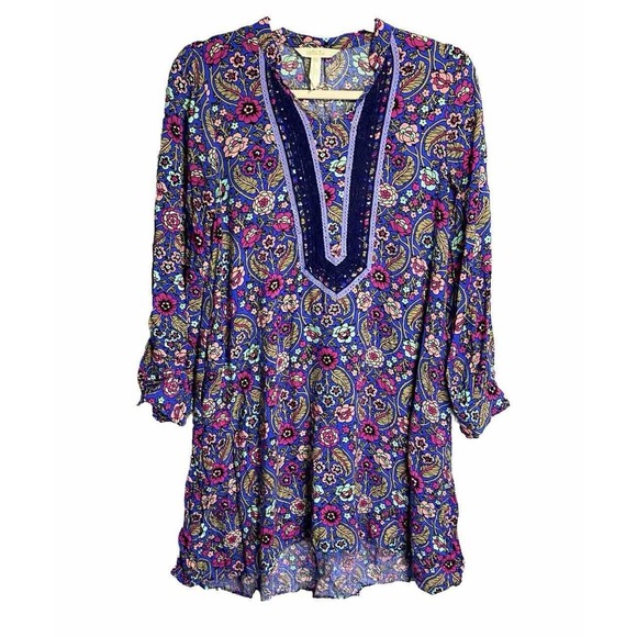 Matilda Jane Tunic Dress Thoughts & Dreams Boho Floral‎ Print Women's Dress XS - Picture 1 of 3